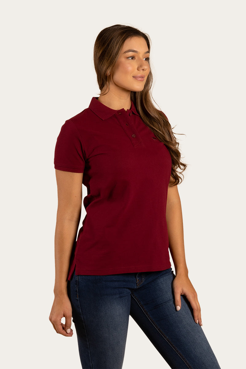 Essential Womens Polo - Burgundy