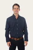 Territory Mens Check Dress Shirt - Navy/Steele