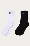 Tracker Socks - Black / White Combo Pack