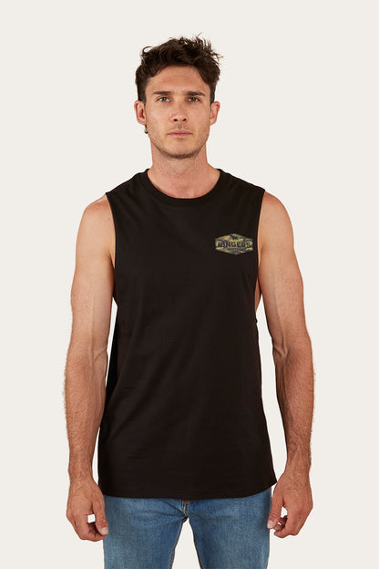 Servo Mens Muscle Tank - Black/Camo