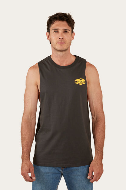 Servo Mens Muscle Tank - Charcoal