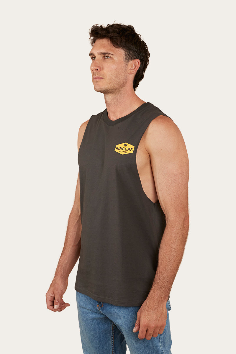 Servo Mens Muscle Tank - Charcoal