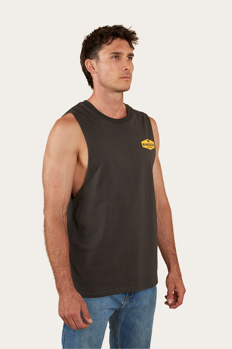 Servo Mens Muscle Tank - Charcoal