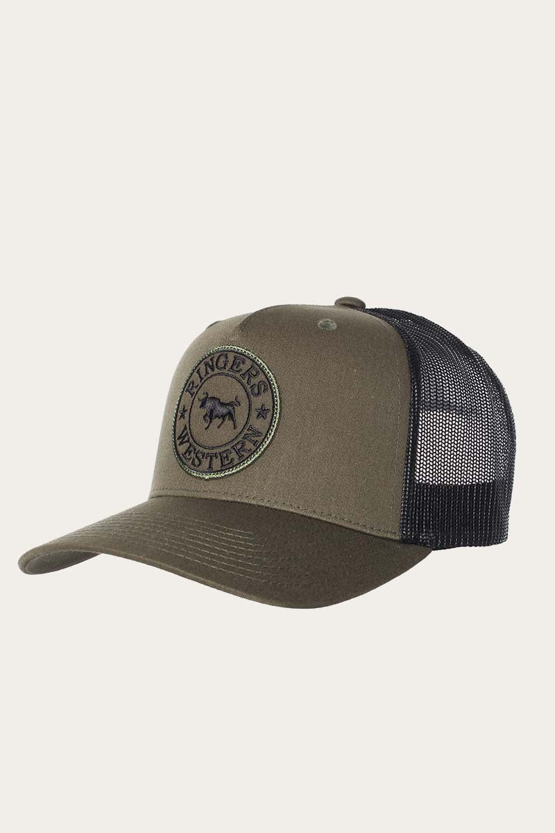 Signature Bull Trucker Cap - Army/Black