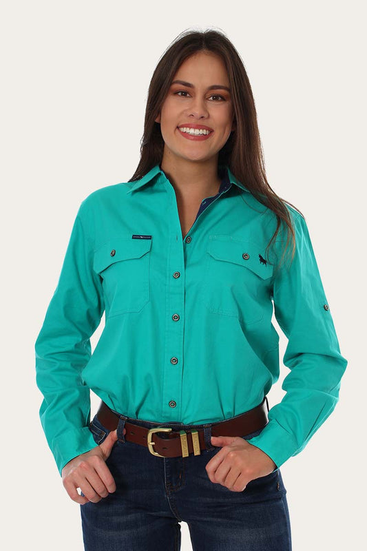 Pentecost River Womens Full Button Work Shirt - Mint