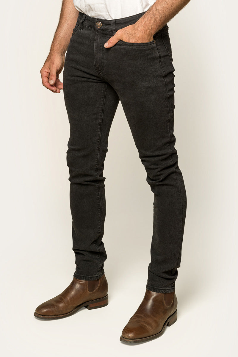 Austin Mens Slim Fit Jeans - Black