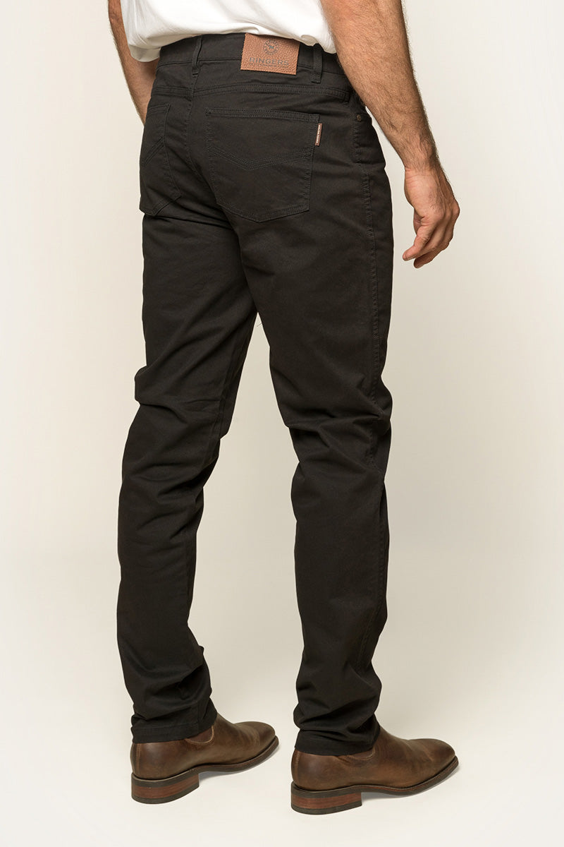 Avondale Mens 5 Pocket Stretch Drill Jeans - Black