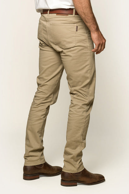 Avondale Mens 5 Pocket Stretch Drill Jeans - Khaki