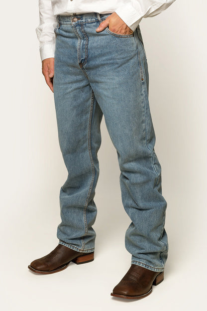 Station Hill Mens Relaxed Fit Jean - Light Wash Blue