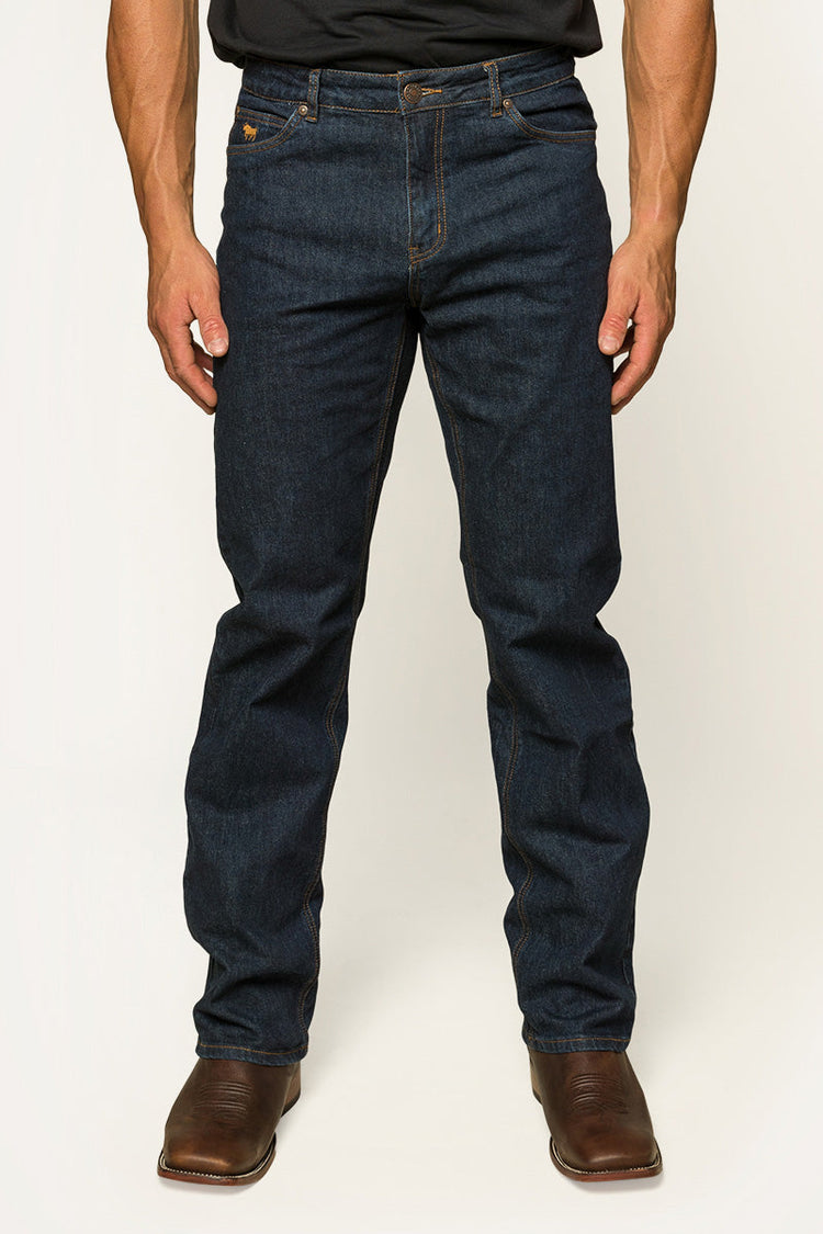 Sturt Mens Relaxed Leg Jeans - Dark Blue