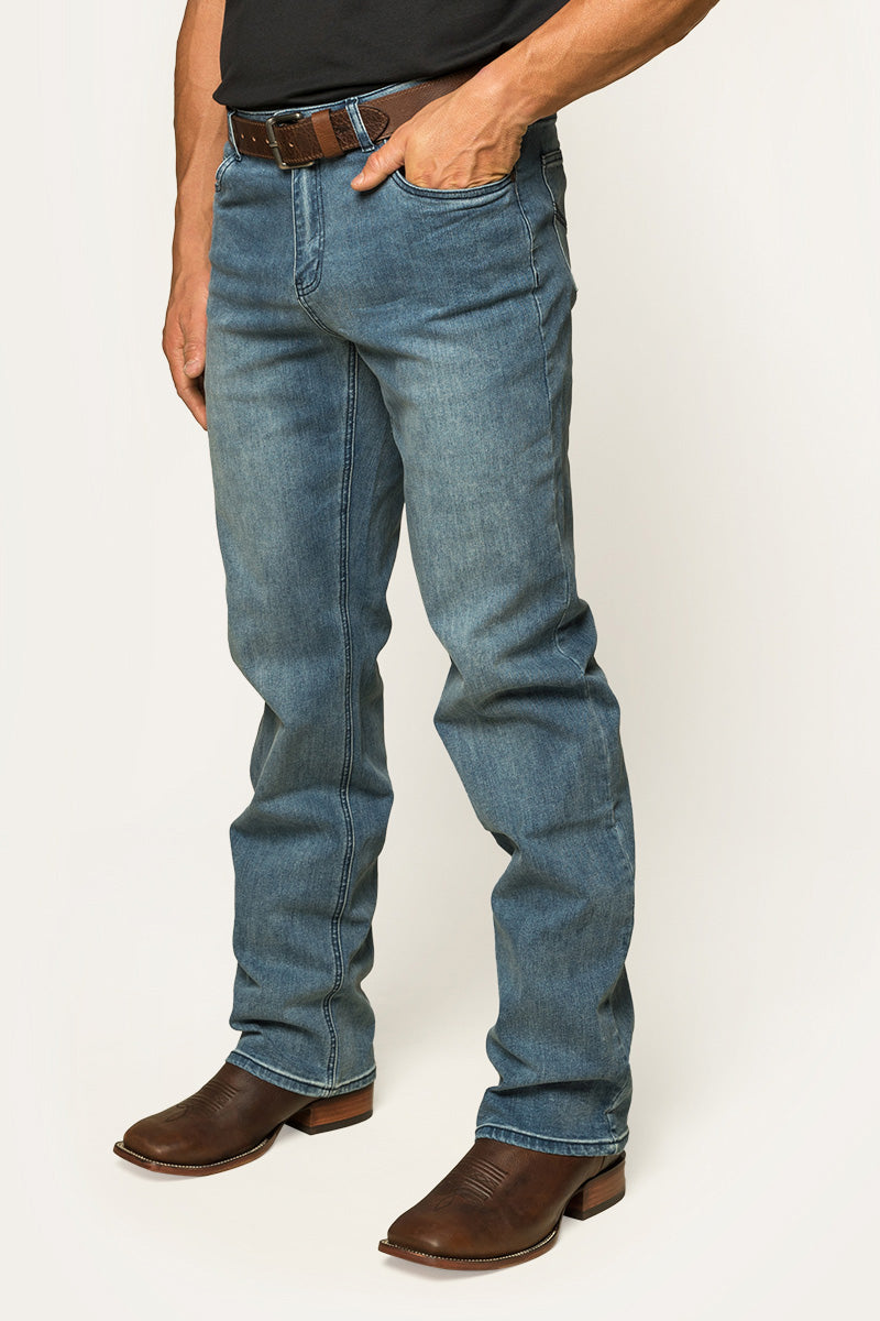 Sturt Mens Relaxed Leg Jeans - Light Blue